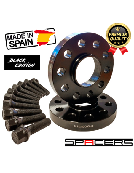 Separadores doble centraje en 4 y 5 tornillos black edition