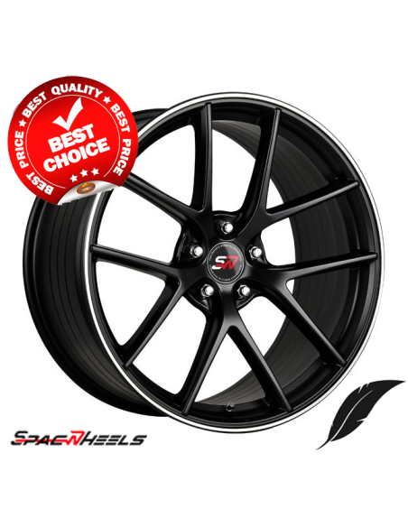 Llanta para coche Spac Vector negro pulido flowform