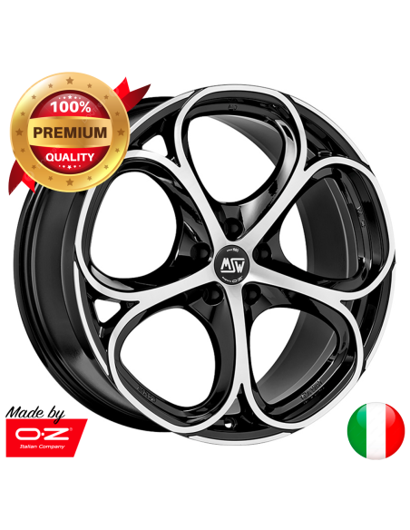 Llanta para coche MSW 82 Negro Brillo Pulido