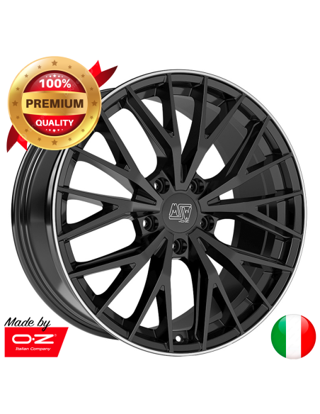 Llanta para coche MSW 44 negro con borde pulido