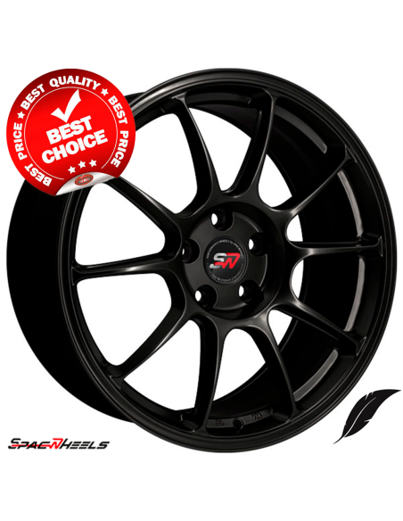 Llanta para coche Spac Sw44 flowform Negro brillo.