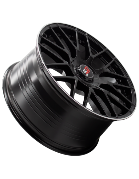 Llanta para coche Spac F083 flow form negro brillo y borde pulido