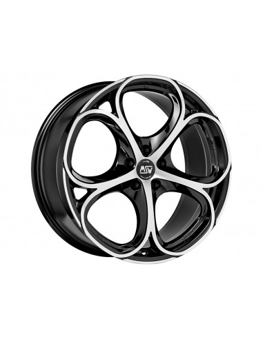 Llanta para coche MSW 82 Negro Brillo Pulido