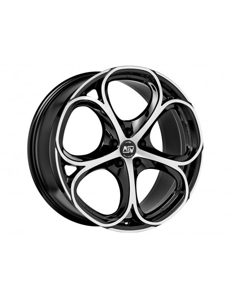 Llanta para coche MSW 82 Negro Brillo Pulido