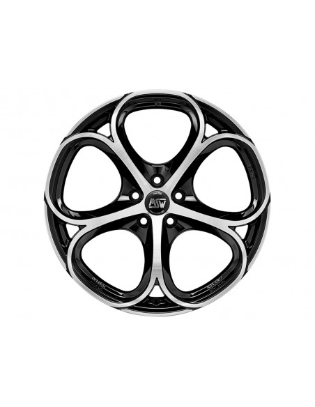 Llanta para coche MSW 82 Negro Brillo Pulido