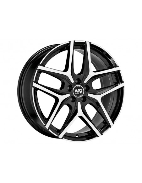 Llanta para coche MSW 40 Negro Brillo Pulido