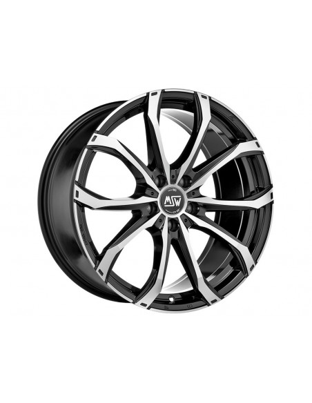 Llanta para coche MSW 48 Negro Brillo Pulido