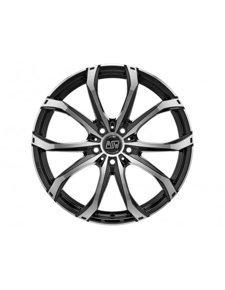 Llanta para coche MSW 48 Negro Brillo Pulido