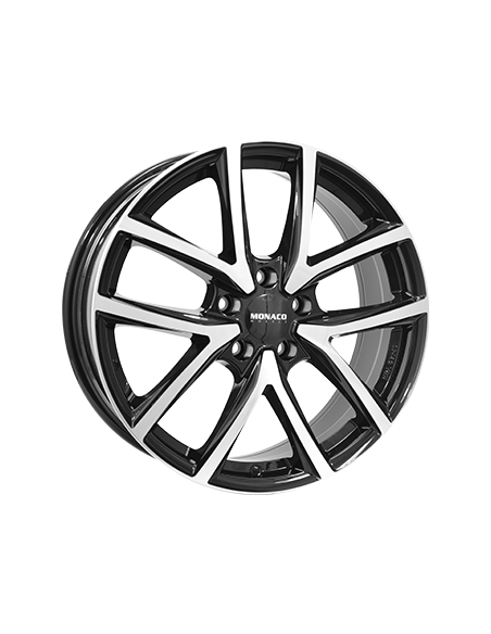 Llanta para coche Monaco CL2 negro y pulido (solo 5 agujeros)