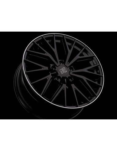 Llanta para coche MSW 44 negro con borde pulido