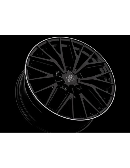Llanta para coche MSW 44 negro con borde pulido