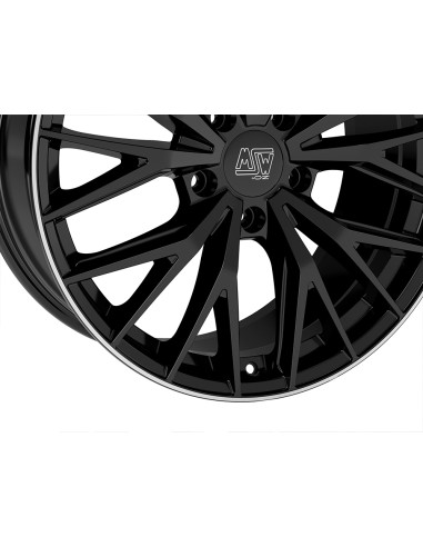 Llanta para coche MSW 44 negro con borde pulido